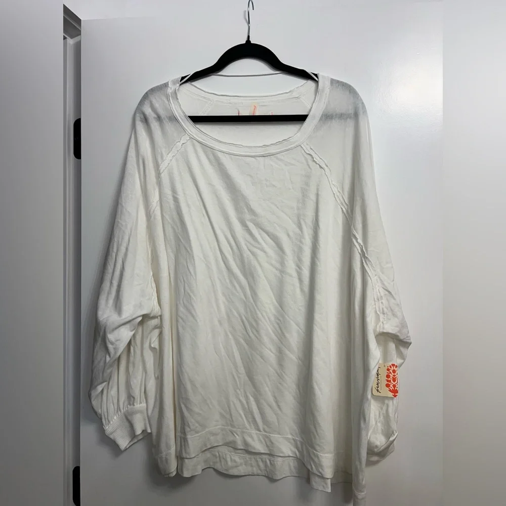 NWT Fp movement long sleeve inspire layer tee small S oversized White New - Picture 5 of 15